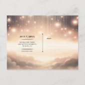 Enchanted Sky Tree Glow Stars Bewaar de datum Aankondigingskaart (Achterkant)