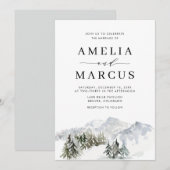 Enchanted Snowy Winter Forest Wedland Kaart (Voorkant / Achterkant)