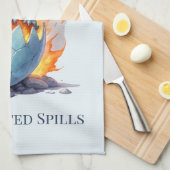 Enchanted Spills Blue Dragon Theedoek (Quarter Fold)