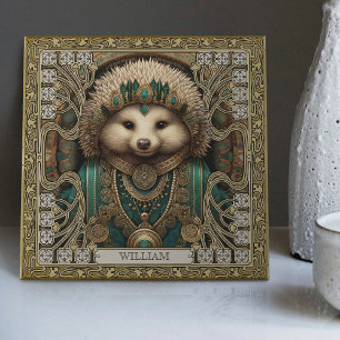 Enchanted Spirit Hedgehog gepersonaliseerde juwele Tegeltje