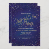 Enchanted Stars Uitnodiging Eve-partij nieuwjaar (Voorkant / Achterkant)