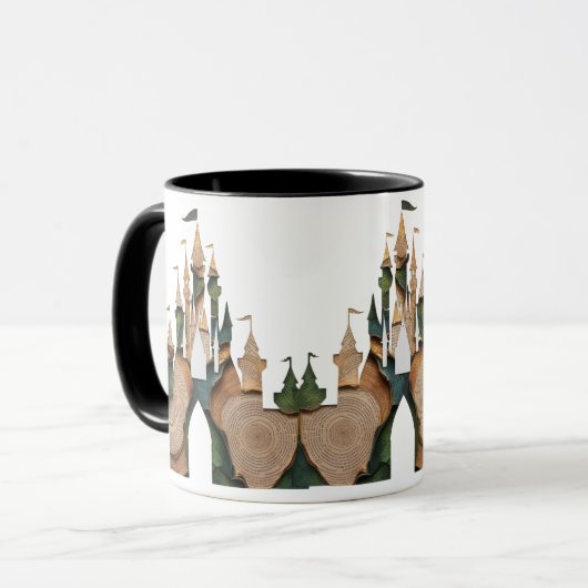 Enchanted Storybook Castle Combo Mug – Whimsical  Mok (Voorkant links)