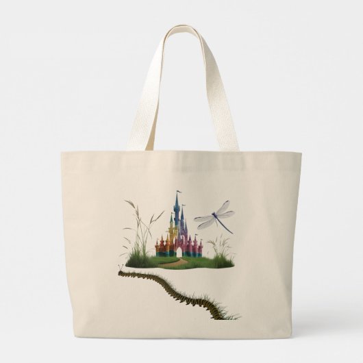 Enchanted Storybook Castle Jumbo Tote Grote Tote Bag (Achterkant)