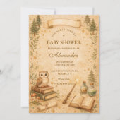 Enchanted Storybook Wizard Baby Shower Kaart (Voorkant)