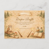 Enchanted Storybook Wizard Diapper Raffle Informatiekaartje (Voorkant)