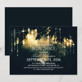 Enchanted string licht bomen vrijgezellenfeest kaart (Voorkant / Achterkant)