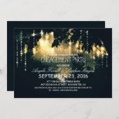 Enchanted String Lights Trees verlovingsfeest Kaart (Voorkant / Achterkant)