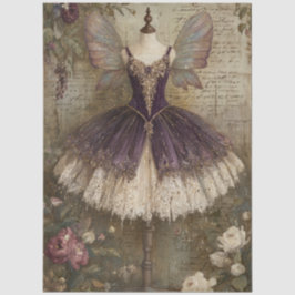 Enchanted Sugar Plum Fairy Ballerina Art Decoupage Tissuepapier