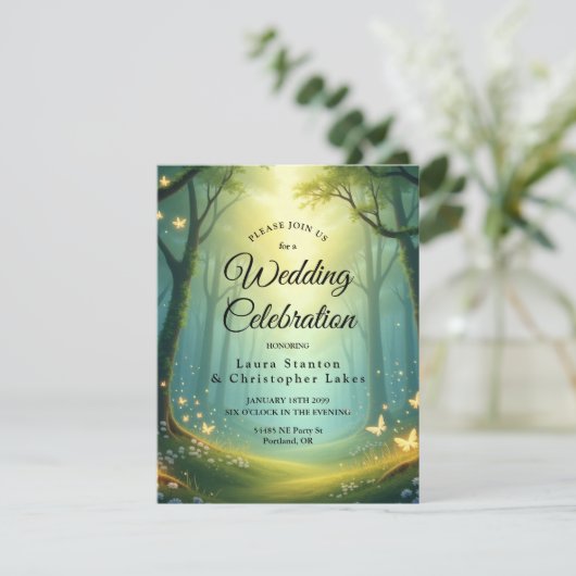 Enchanted Sunlit Glimmer Grove Kaart (Staand voorkant)