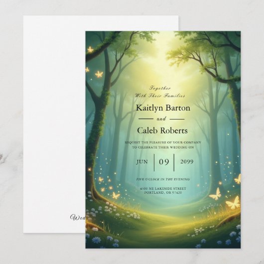 Enchanted Sunlit Glimmer Grove Kaart (Voorkant / Achterkant)