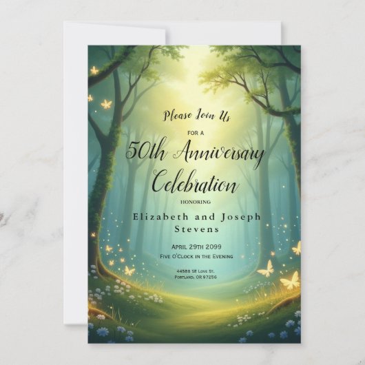 Enchanted Sunlit Glimmer Grove Kaart (Voorkant)