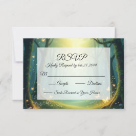 Enchanted Sunlit Glimmer Grove RSVP Kaartje