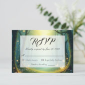 Enchanted Sunlit Glimmer Grove RSVP Kaartje (Staand voorkant)