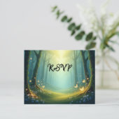 Enchanted Sunlit Glimmer Grove Uitnodiging Briefkaart (Staand voorkant)