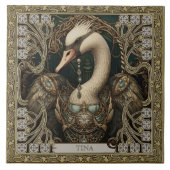 Enchanted Swan Spirit Totem  Tegeltje (Voorkant)