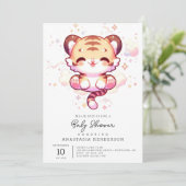 Enchanted Tiger Baby shower Kaart (Staand voorkant)
