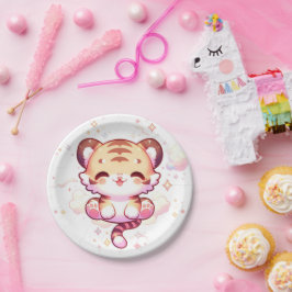 Enchanted Tiger Baby shower Papieren Bordje