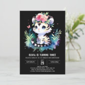 Enchanted Tiger Birthday Kaart (Staand voorkant)