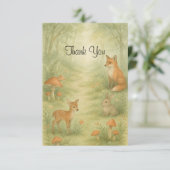 Enchanted Toadstool Baby shower Bedankt Card (Staand voorkant)