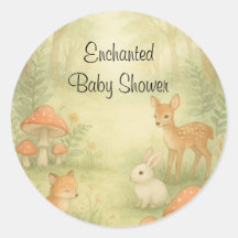 Enchanted Toadstool Baby shower Envelope Seals