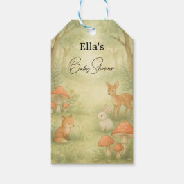 Enchanted Toadstool Baby shower Favorietags Cadeaulabel