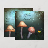 Enchanted Toadstool Garden Event Invitation Kaart (Voorkant / Achterkant)