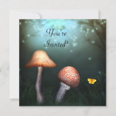 Enchanted Toadstool Garden Event Invitation Kaart (Voorkant)