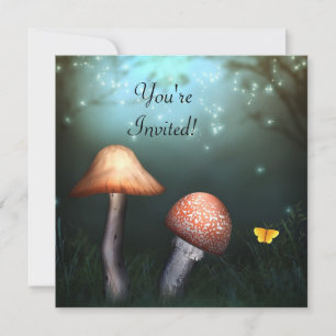 Enchanted Toadstool Garden Event Invitation Kaart