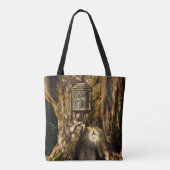 Enchanted Treehouse Lantern Canvas tas (Achterkant)