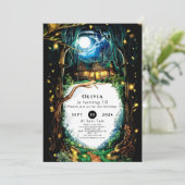 Enchanted Trees Woodland Verjaardag Kaart (Staand voorkant)