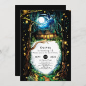 Enchanted Trees Woodland Verjaardag Kaart (Voorkant / Achterkant)