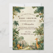 Enchanted Tropical Safari Baby Shower Kaart (Voorkant)