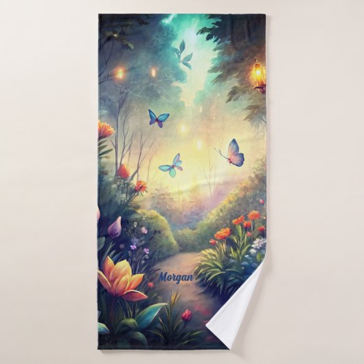 Enchanted Twilight Garden - Magical Forest Gift Bad Handdoek (Badhanddoek)