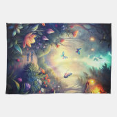 Enchanted Twilight Garden - Magical Forest Gift Theedoek (Horizontaal)