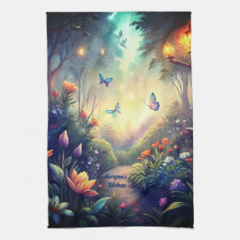 Enchanted Twilight Garden - Magical Forest Gift Theedoek