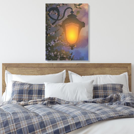 Enchanted Twilight Lamp Canvas (Insitu (Slaapkamer))