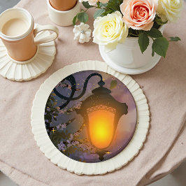 Enchanted Twilight Lamp Coaster Ronde Kartonnen Onderzetter