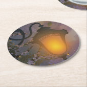 Enchanted Twilight Lamp Coaster Ronde Kartonnen Onderzetter (Gebogen)