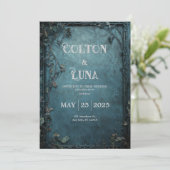 Enchanted Twilight Wedding Uitnodiging (Staand voorkant)