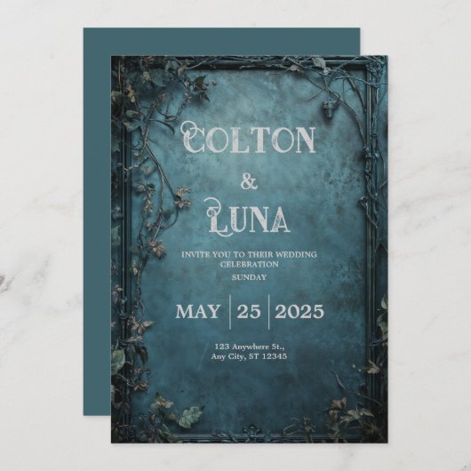 Enchanted Twilight Wedding Uitnodiging (Voorkant / Achterkant)