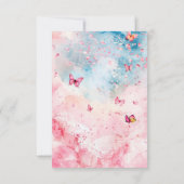 Enchanted Unicorn Baby shower Bedankt Card (Achterkant)