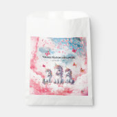 Enchanted Unicorn Baby shower gunstzak Bedankzakje (Voorkant)