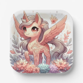 Enchanted Unicorn Baby shower Papieren Bordje