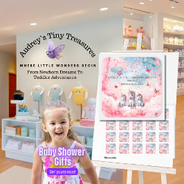 Enchanted Unicorn Baby shower Stickers