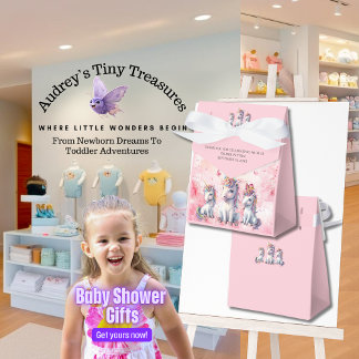 Enchanted Unicorn Baby shower voorkeurskisten Bedankdoosjes