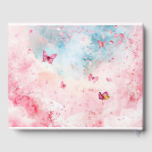 Enchanted Unicorn Baby shower Wensen Gastboek Gastenboek (Achterkant)