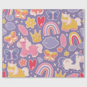 Enchanted Unicorn Fantasy Cadeaupapier (Vlak)
