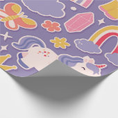 Enchanted Unicorn Fantasy Cadeaupapier (Hoek)