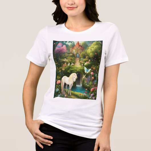 Enchanted Unicorn Forest T-shirt Design (Voorkant)