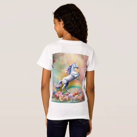 Enchanted Unicorn Forest T-shirt Design (Achterkant volledig)